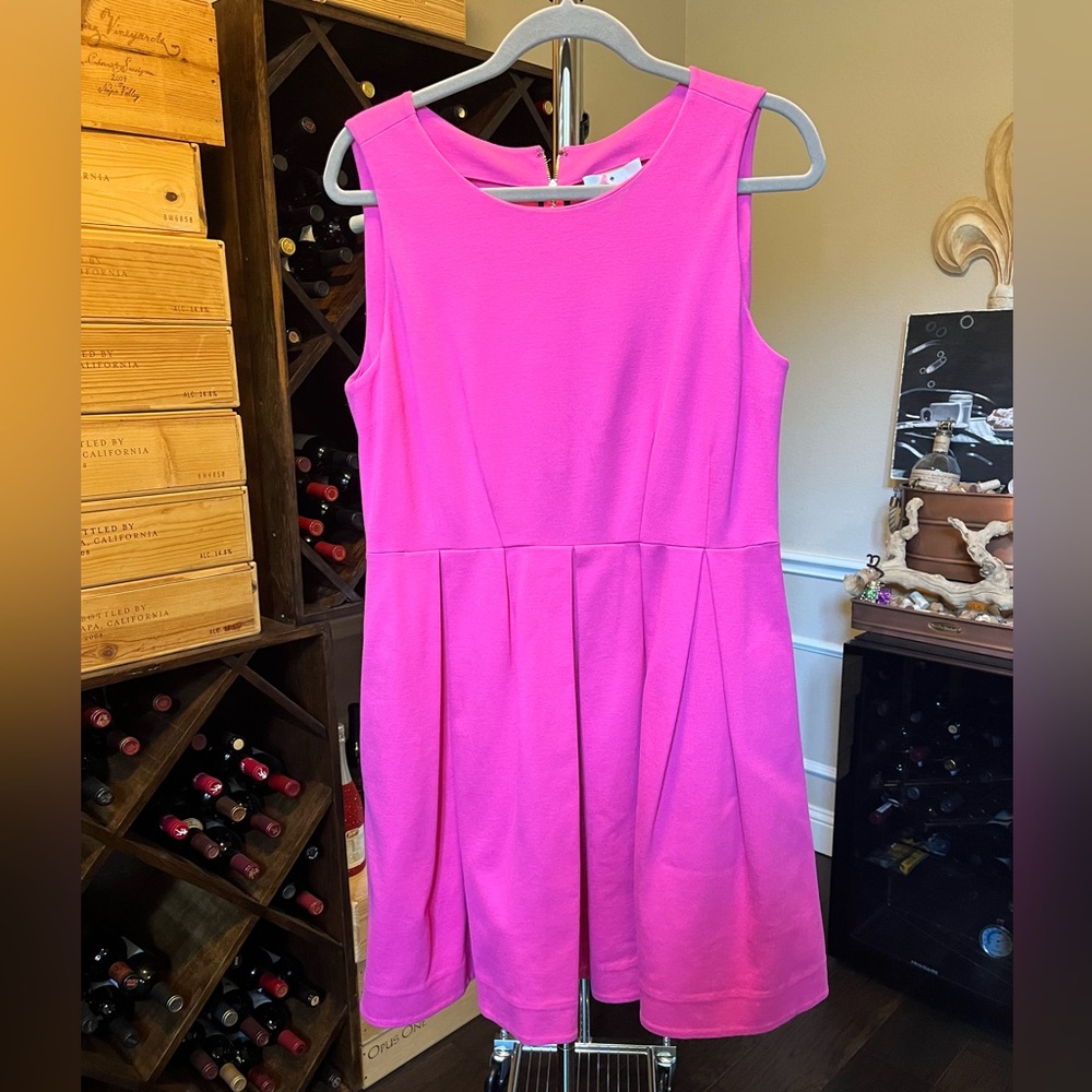kate spade Bright Pink Sleeveless Fit-and-Flare Dress